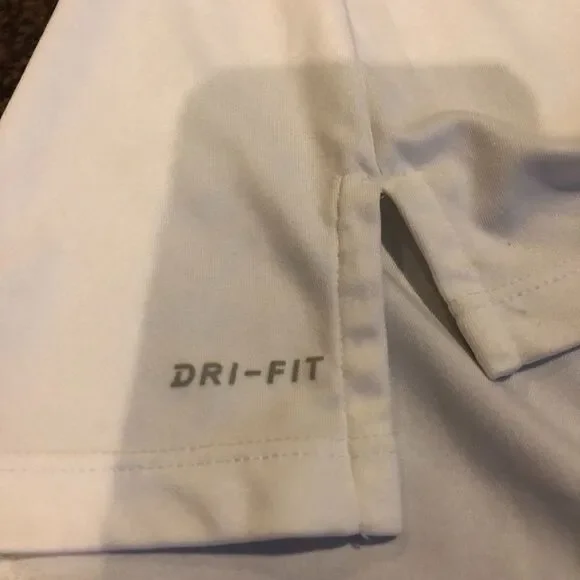 Nike Women's White Running Dri Fit Shirt Size M VB - Picture 5 of 8